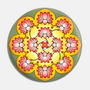 Lotus mandala Pin