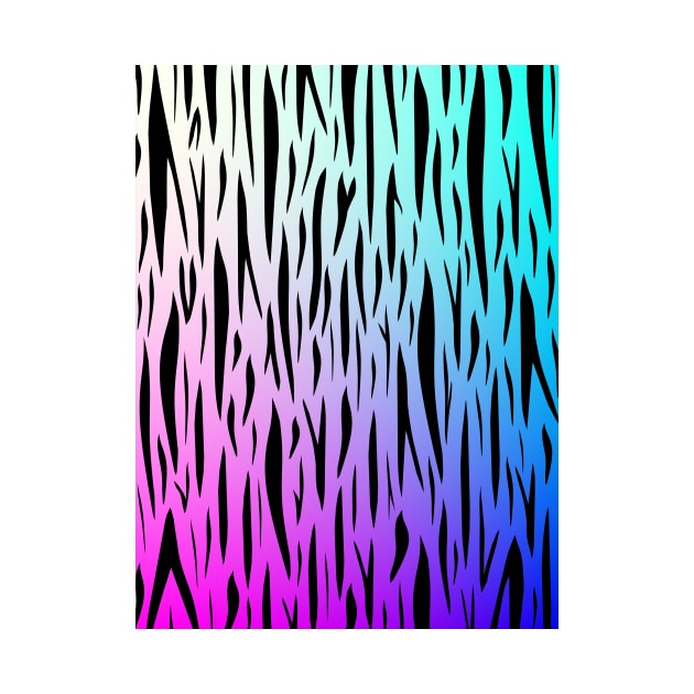 Tiger Stripes Pink Blue by SartorisArt1