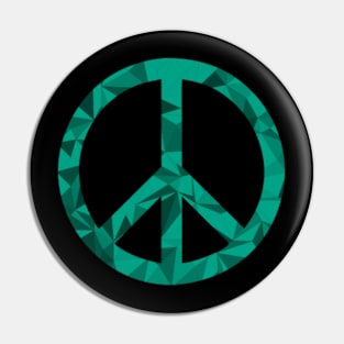 Peace (Crystal Green) Pin