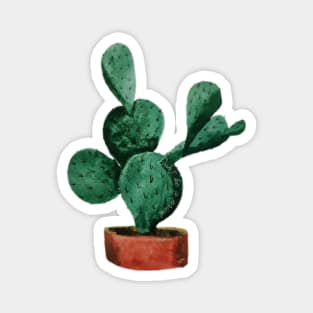 "Don't be a prick" cactus watercolor painting Magnet