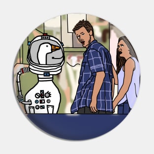 Distracted Boyfriend Space Squadron Leader Goose Pin