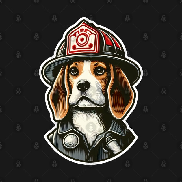 Beagle Fire fighter by k9-tee