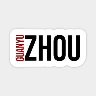 Guanyu Zhou Driver Name - 2022 Season Magnet