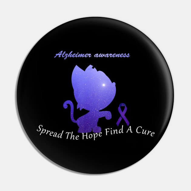 Alzheimer Awareness Spread The Hope Find A Cure Gift Pin by thuylinh8