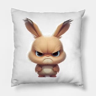 Rabbit Cute Adorable Humorous Illustration Pillow