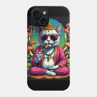 Psychedelic Techno Cat - Catsondrugs.com - cat, kitten, kitty, cats, cute, animal, pet, funny, black cat, pets, meme, pack, animals, kittens, feline Phone Case