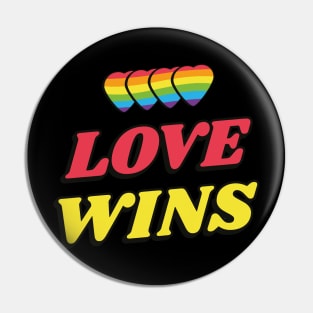 Love Wins LGBTQ Pride Gay Lesbian Straight Ally Pin