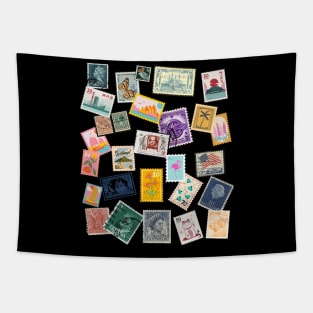 Stamps , travel adventure Tapestry