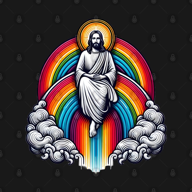 Jesus on a rainbow by FromBerlinGift