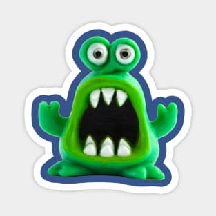 Scared green alien Magnet