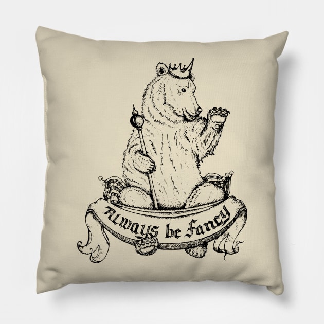 Fancy Bear Pillow by LaurenRingelman