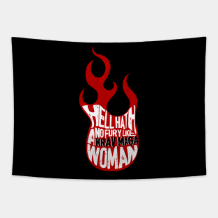 Krav Maga Gift Ideas for Women with Flames Tapestry