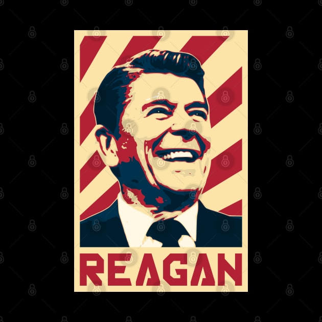 Ronald Reagan Retro Propaganda by Nerd_art