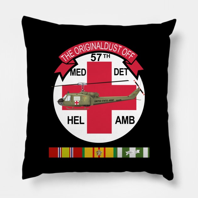 57th Medical Company - Orignial Dustoff - Vietnam w VN SVC Pillow by twix123844