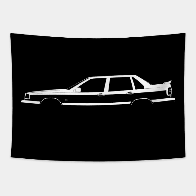 Volvo 850 R Silhouette Tapestry by Car-Silhouettes