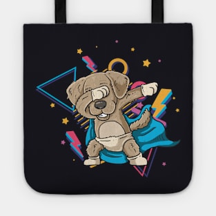 Dabbing Dog 80s retro Style Dab Gift Tote