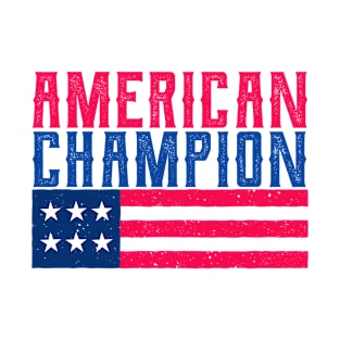 American Champion - Retro vintage USA flag design T-Shirt