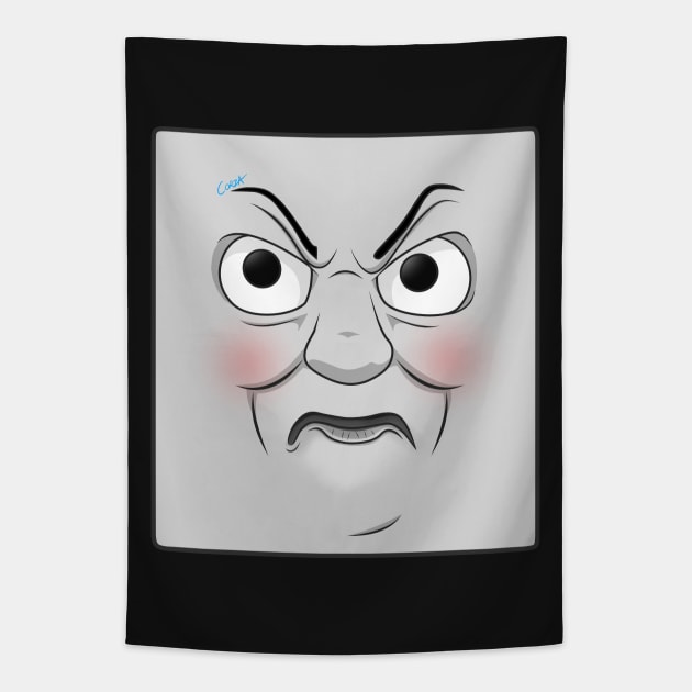 Diesel angry face Tapestry by corzamoon