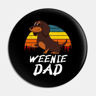 Weenie Dad Dachshund Dog Lover Men Pin