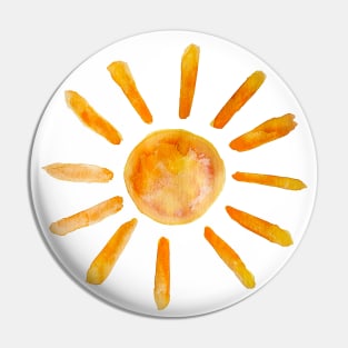Happy Painted Sun Pin