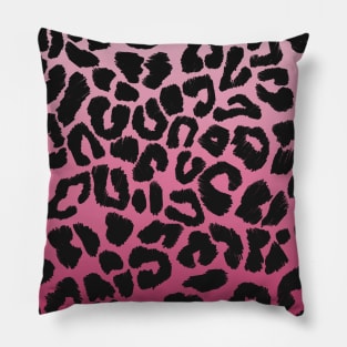 Pink Fade Leopard Spots Print Pillow