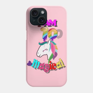 unicorn 10th birthday: I am 10 and magical Phone Case