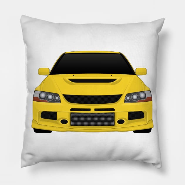 Evo IX Yellow Pillow by VENZ0LIC