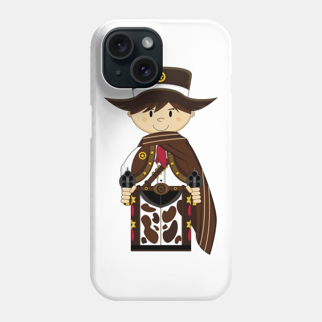 Cartoon Wild West Cowboy Phone Case by markmurphycreative