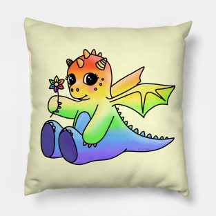Little, Rainbow Dragon Pillow