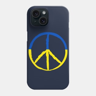 Ukraine Flag Peace Sign Phone Case