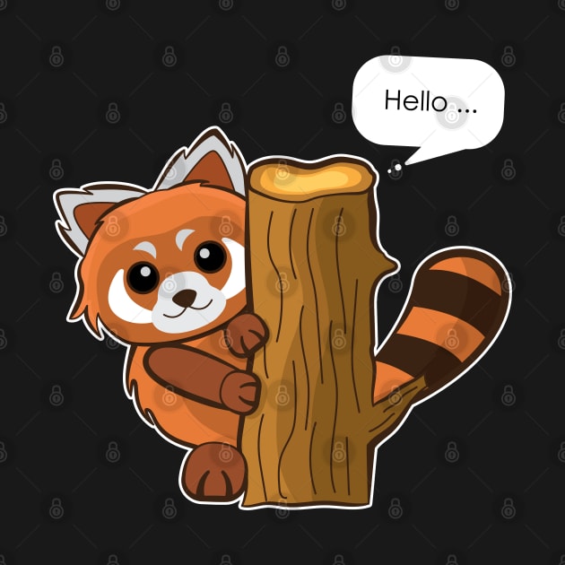 hello red panda by Quenini