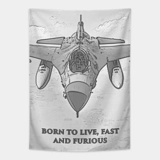 Fighter Jet Born P25 Tapestry