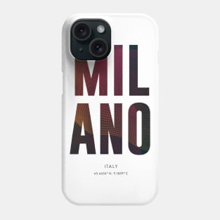 Milano City typography Phone Case