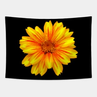 unique yellow red flower, bloom, flowers, petals Tapestry