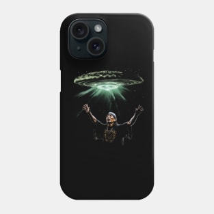 Trippy Native American UFO Alien Mushroom Meditation Phone Case