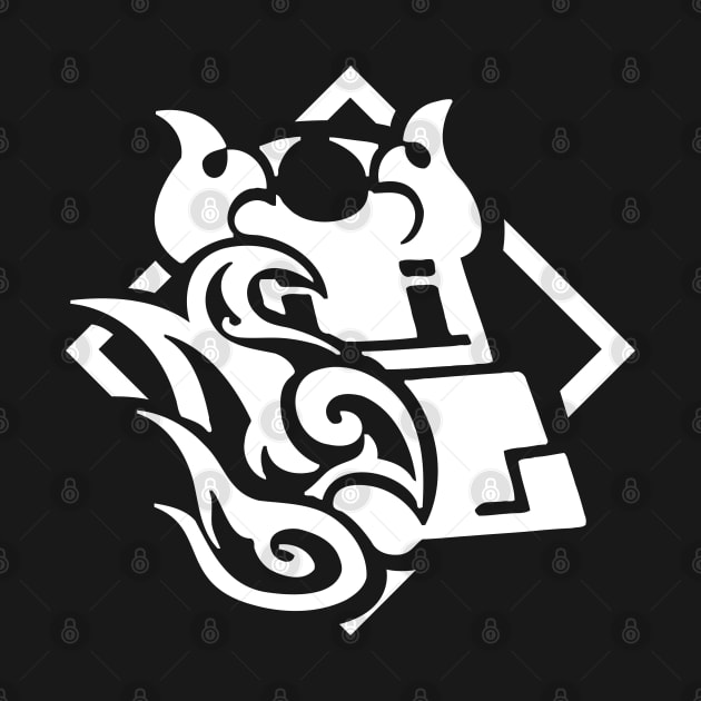 Genshin Impact Thoma Emblem - White by GachaSlave
