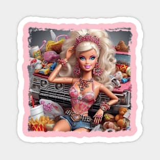 Barbie as whitetrash Magnet