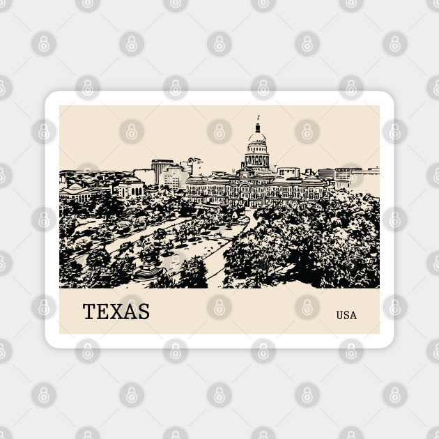 Texas State USA Magnet by Lakeric