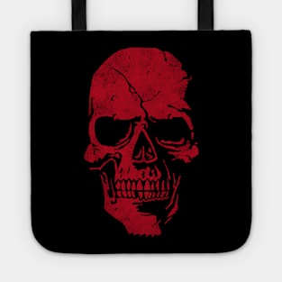 Crimson Skull Graphic - Cool Badass Distressed Art Tote