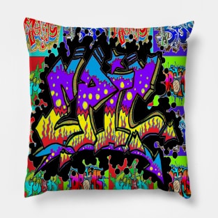 graffiti epic music pattern 2 Pillow