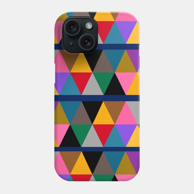 Geometric Bright Multi Colour Pattern Phone Case by OneThreeSix