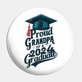 Proud Graduate 2024 Grandpa Pin