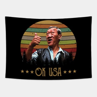 Vintage USA Funny Sayings Quotes Tapestry