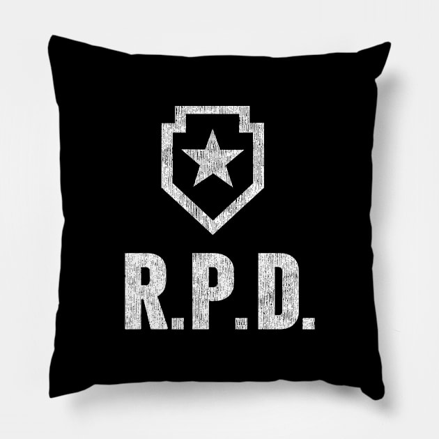 RPD Raccoon Police Department Pillow by allysontx