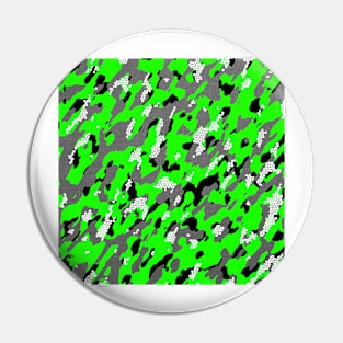 Camouflage - Lime and Grey Pin