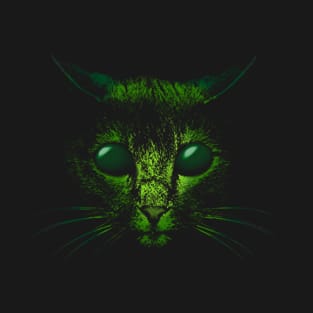 Green Alien Cat eyes Area 51 T-Shirt