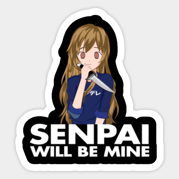 Kawaii Yandere Cosplay Anime Senpai Yandere Aufkleber
