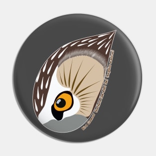 Northern Saw-whet Owl (Small Text) Pin