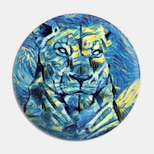 The panther Van Gogh STyle Pin