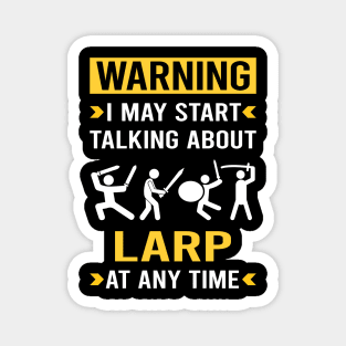 Warning Larp Larping RPG Roleplay Roleplaying Role Playing Magnet